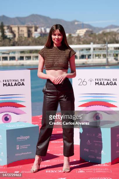 Actress Dafne Fernandez attends the 'Pollos Sin Cabeza' photocall during the 26th Malaga Film Festival at the Muelle 1 on March 15, 2023 in Malaga,...