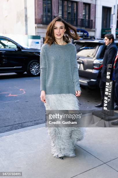 Keira Knightley is seen in Midtown on March 15, 2023 in New York City.