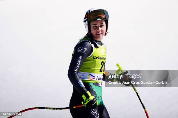 Nicol Delago of Italy during the Audi FIS Alpine Ski World Cup Finals - Women's Downhill on March 15, 2023 in Soldeu near Andorra la Vella, France.