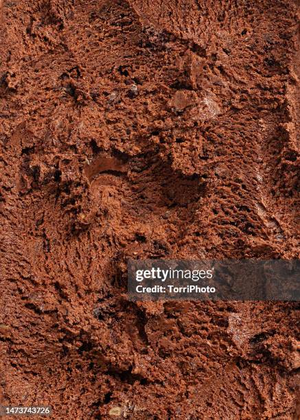 full frame texture background of chocolate ice cream - chocolate ice cream stock pictures, royalty-free photos & images