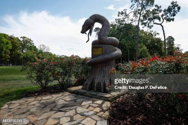 General view a copperhead statue named "Striker Guardian of The Snake Pit" portion of the course during the Tampa General Hospital Championship...