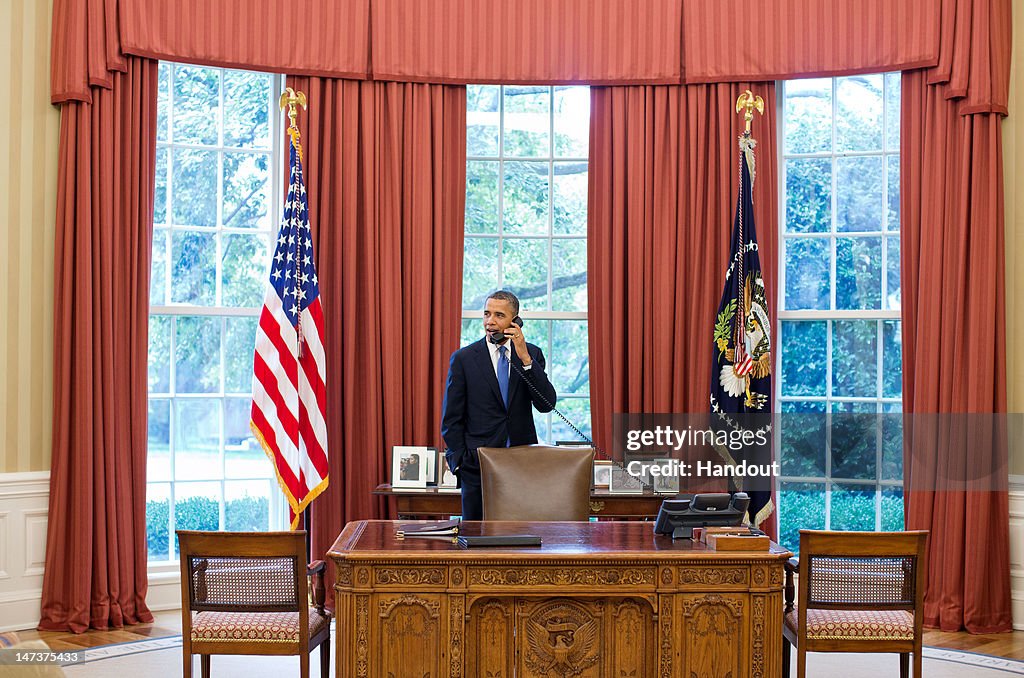 President Barack Obama Reacts After The Supreme Court Decision To Uphold The Affordable Care Act