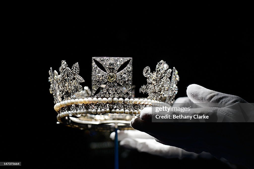 Press Preview Of Diamonds Exhibition At Buckingham Palace To Celebrate The Queen's Diamond Jubilee