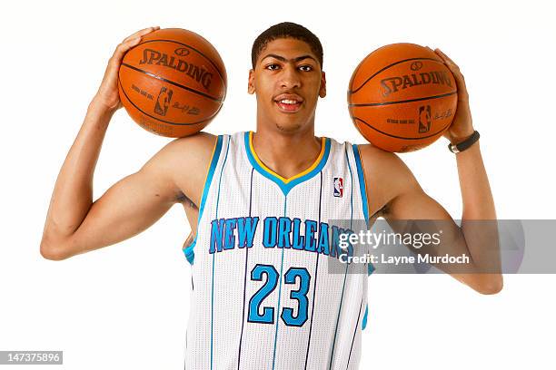 Anthony Davis of the New Orleans Hornets poses for a portrait at the New Orleans Arena on June 27, 2012 in New Orleans, Louisiana. NOTE TO USER: User...