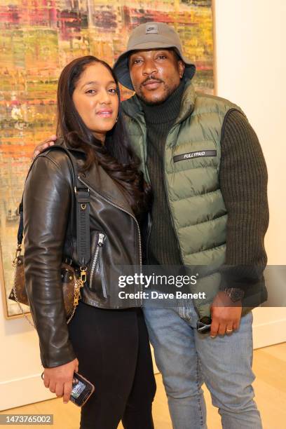 Danielle Isaie and Ashley Walters attend the VIP preview of "The Age of Energy", a solo exhibition featuring a new body of works by Franco-Persian...