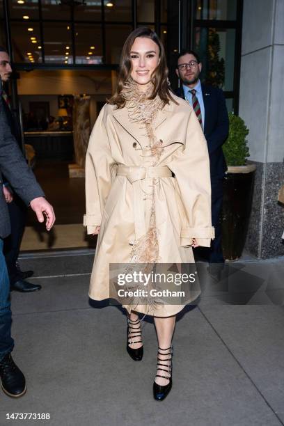 Keira Knightley is seen in Midtown on March 15, 2023 in New York City.