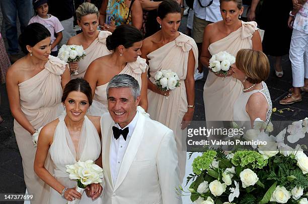 Kate Waterhouse her wedding to Luke Ricketson on June 28, 2012 in Taormina, Italy.