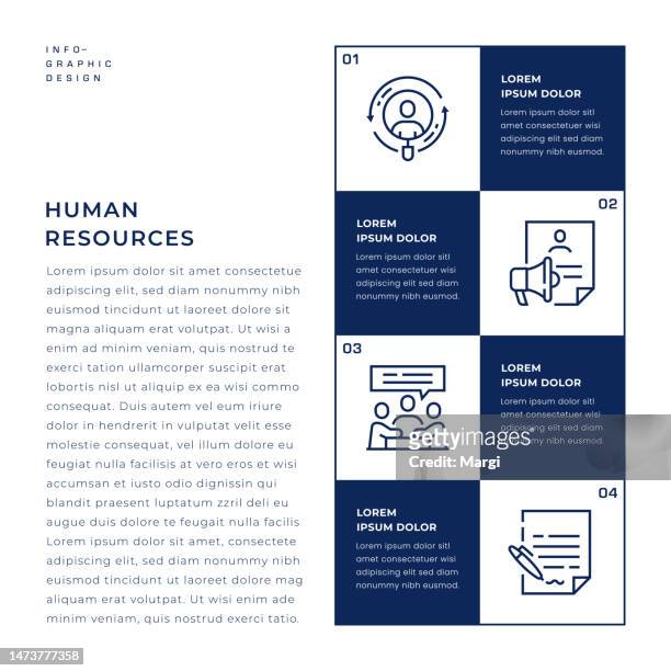 human resources infographic template design - performance review stock illustrations