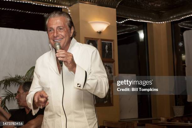 Gianni Russo, who played 'Carlo' in the film THE GODFATHER, performs at Vincents Restaurant in Little Italy on September 14th, 2014 in New York City.