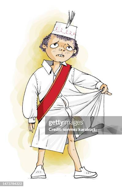circumcised boy - male circumcision stock illustrations