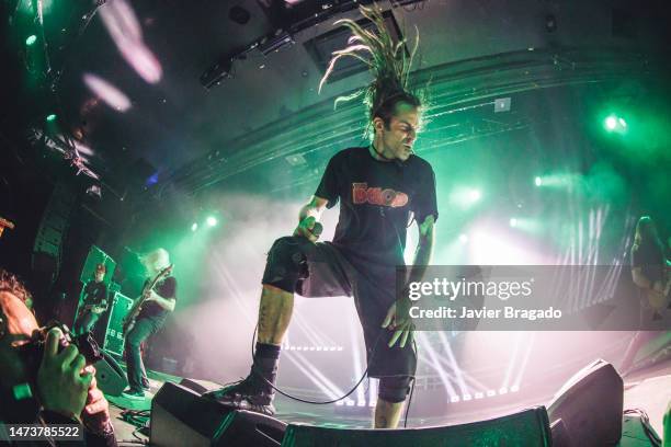 Randy Blythe of Lamb of God performs at La Riviera on March 15, 2023 in Madrid, Spain.