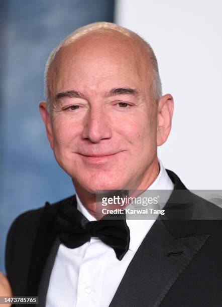 Jeff Bezos attends the 2023 Vanity Fair Oscar Party hosted by Radhika Jones at Wallis Annenberg Center for the Performing Arts on March 12, 2023 in...