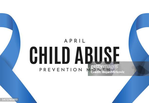 child abuse prevention month background, april. vector - child abuse stock illustrations