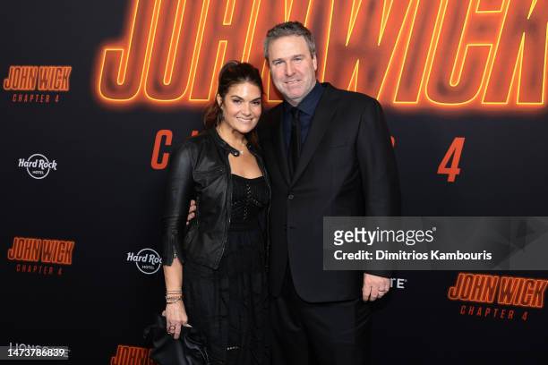 Natalie Reisman and Basil Iwanyk attend Lionsgate's "John Wick: Chapter 4" screening at AMC Lincoln Square Theater on March 15, 2023 in New York City.