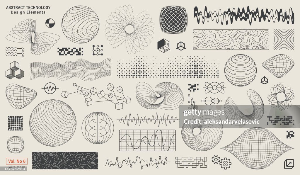 Éléments technologiques abstraits 6
