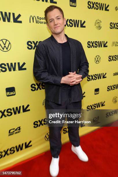 Taron Egerton attends the "Tetris" world premiere at 2023 SXSW Conference and Festivals at The Paramount Theatre on March 15, 2023 in Austin, Texas.