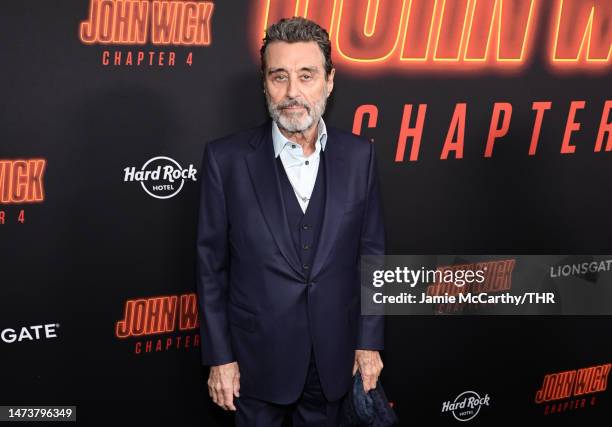 Ian McShane attends Lionsgate's "John Wick: Chapter 4" screening at AMC Lincoln Square Theater on March 15, 2023 in New York City.