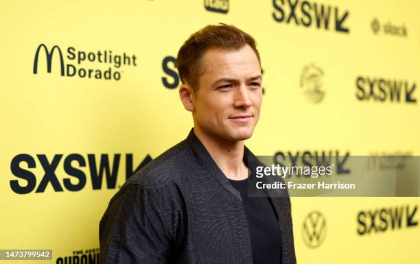 Taron Egerton, attends the "Tetris" world premiere at 2023 SXSW Conference and Festivals at The Paramount Theatre on March 15, 2023 in Austin, Texas.