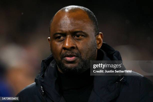 Patrick Vieira, Manager of Crystal Palace during the Premier League match between Brighton & Hove Albion and Crystal Palace at American Express...