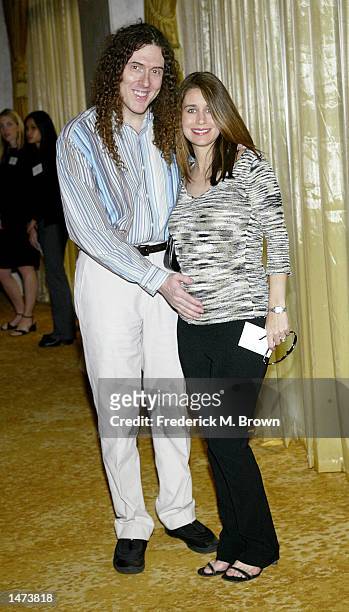 Recording artist "Weird Al" Yankovic and his wife, Suzanne, attend the 2002 Lullabies and Luxuries Fashion Event at the Regent Beverly Wilshire Hotel...
