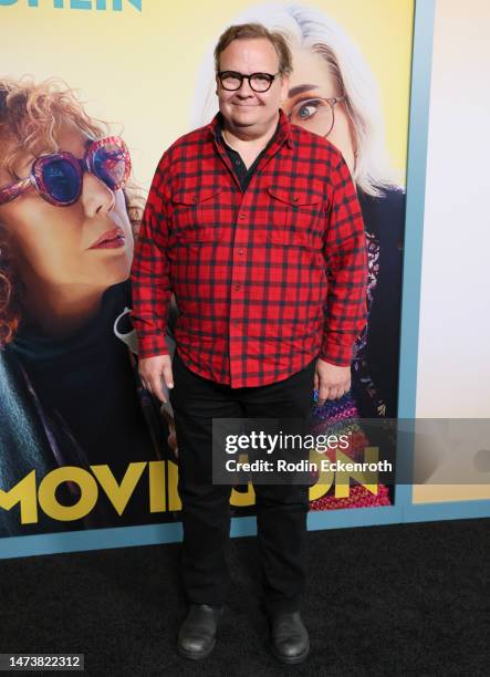 Andy Richter attends the Los Angeles premiere of Roadside Attractions' "Moving On" at DGA Theater Complex on March 15, 2023 in Los Angeles,...