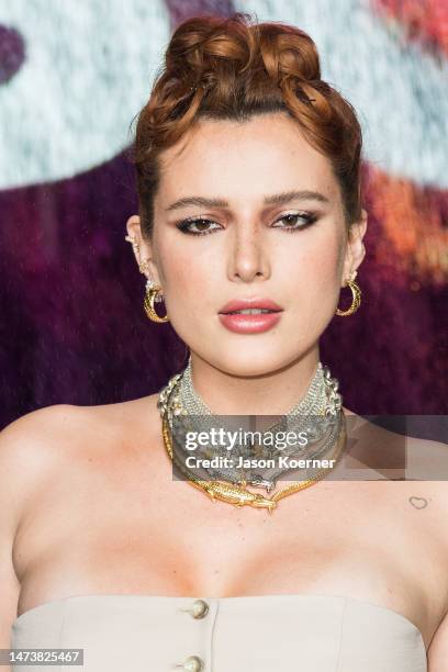 Bella Thorne attends the Boss Spring/Summer 2023 Miami Runway Show at One Herald Plaza on March 15, 2023 in Miami, Florida.