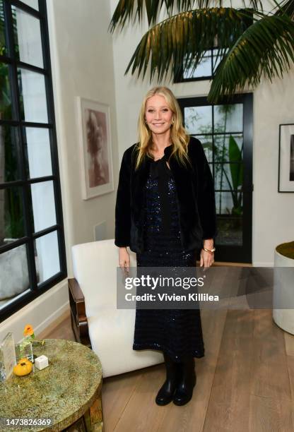 Gwyneth Paltrow attends as Gwyneth Paltrow and goop celebrate the launch of GOOPGLOW Vita-C Brightening Eye Cream on March 15, 2023 in Los Angeles,...