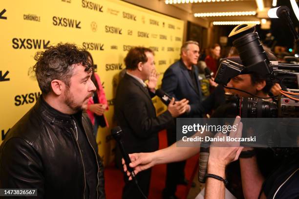 Lee Cronin, Sam Raimi and Bruce Campbell attend the "Evil Dead Rise" headliner screening during the 2023 SXSW Conference and Festival at The...