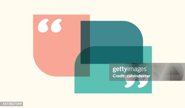 speech bubble quotation marks - speech marks stock illustrations