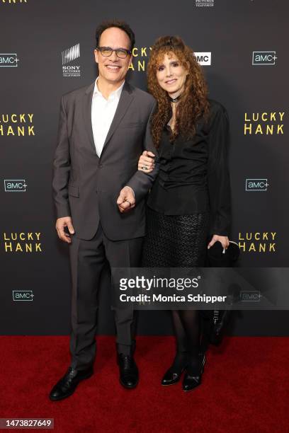 Diedrich Bader and Dulcy Rogers attend the Los Angeles premiere of AMC Network's "Lucky Hank" at The London West Hollywood at Beverly Hills on March...