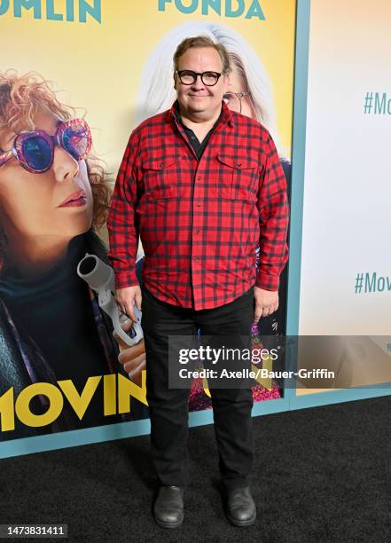 Andy Richter attends the Los Angeles Premiere of Roadside Attractions' "Moving On" at DGA Theater Complex on March 15, 2023 in Los Angeles,...