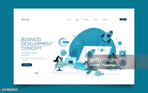 target achievement and teamwork business concept - opportunity stock illustrations