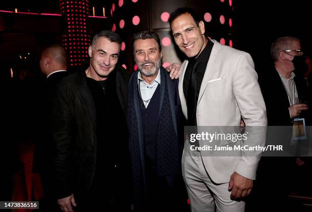 Director Chad Stahelski , Ian McShane and Marko Zaror attend Lionsgate's "John Wick: Chapter 4" New York After Party at Hard Rock Hotel New York on...