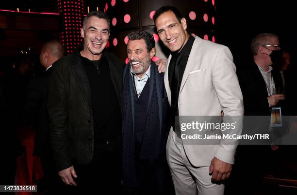Director Chad Stahelski , Ian McShane and Marko Zaror attend Lionsgate's "John Wick: Chapter 4" New York After Party at Hard Rock Hotel New York on...