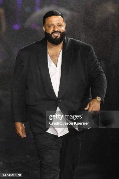 Khaled walks the runway during the Boss Spring/Summer 2023 Miami Runway Show at One Herald Plaza on March 15, 2023 in Miami, Florida.