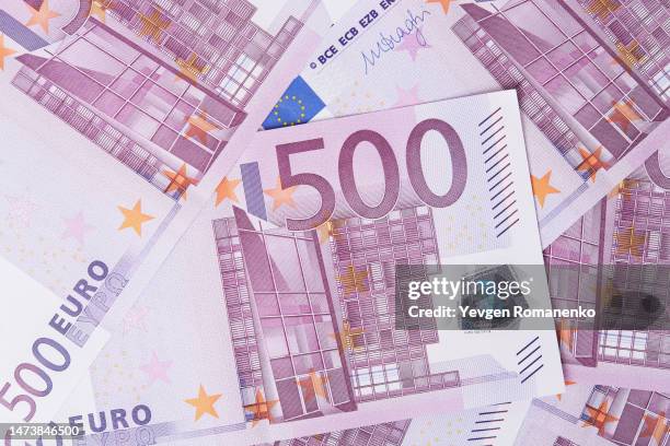 500 euro bills as a background - euro banconote foto e immagini stock