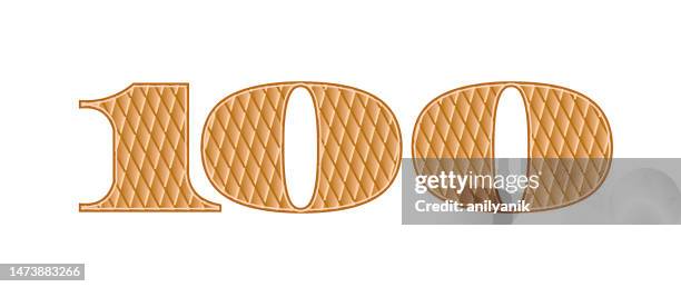 stockillustraties, clipart, cartoons en iconen met 100 dollars typography - honderd dollar