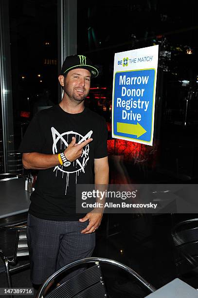 Motocross/Supercross star Jeremy McGrath attends the "Text And Meet" fundraiser hosted by X Games athletes and benefitting the Be The Match...