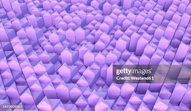 three dimensional render of rows of triangle shaped columns - triangle shape stock illustrations