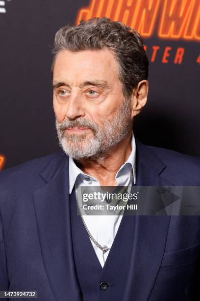 Ian McShane attends the New York screening of "John Wick: Chapter 4" at AMC Lincoln Square Theater on March 15, 2023 in New York City.