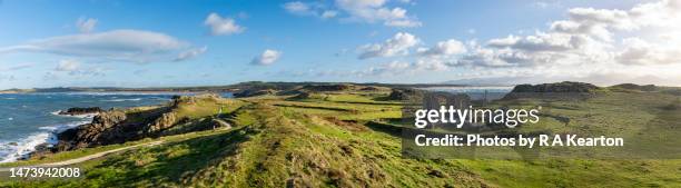 the ruins of st dwynwen's church, ynys llanddwyn, anglesey - anglesea bildbanksfoton och bilder