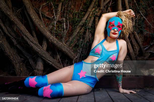 Wrestler Dama Fina of Lucha VaVoom is photographed for Los Angeles Times on February 6, 2023 in Los Angeles, California. PUBLISHED IMAGE. CREDIT MUST...