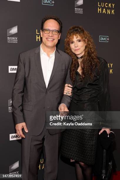 Diedrich Bader and Dulcy Rogers attend the Premiere Of AMC Network's "Lucky Hank" at The London West Hollywood at Beverly Hills on March 15, 2023 in...