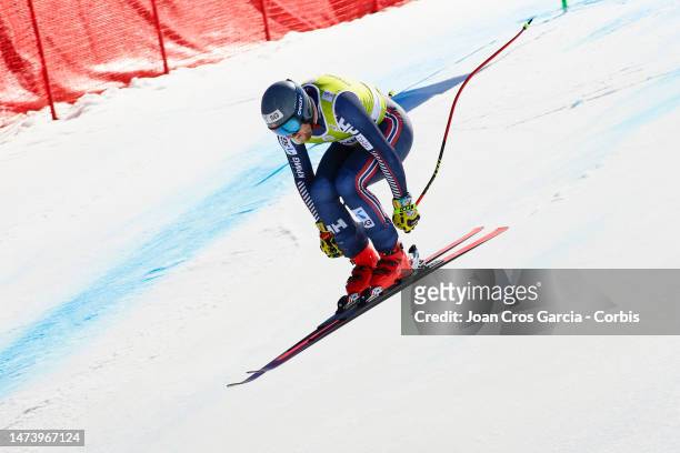 Aleksander Aamodt Kilde of Norway in action during the Audi FIS Alpine Ski World Cup Finals - Men's Super-G on March 16, 2023 in Soldeu near Andorra...
