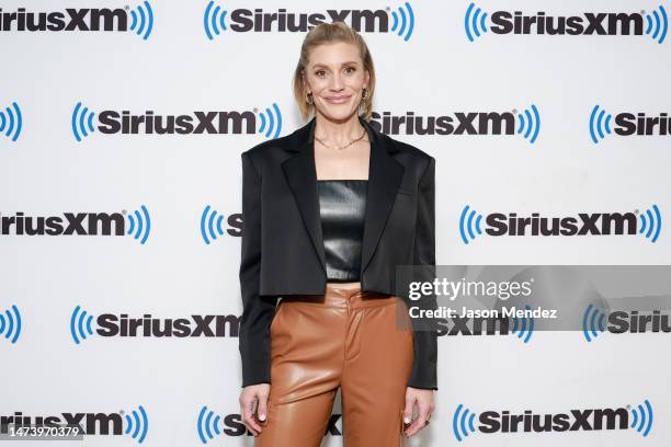 Katee Sackhoff visits SiriusXM Studios on March 16, 2023 in New York City.