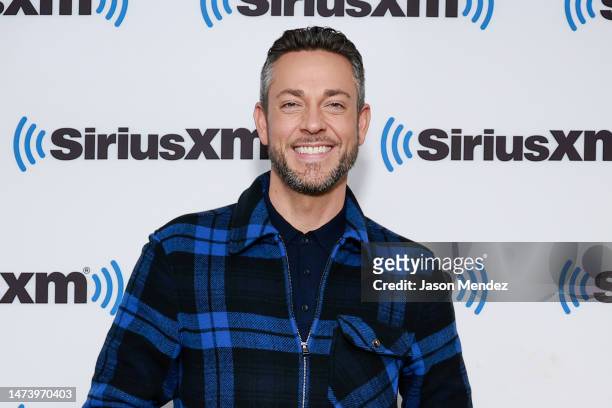 Zachary Levi visits SiriusXM Studios on March 16, 2023 in New York City.