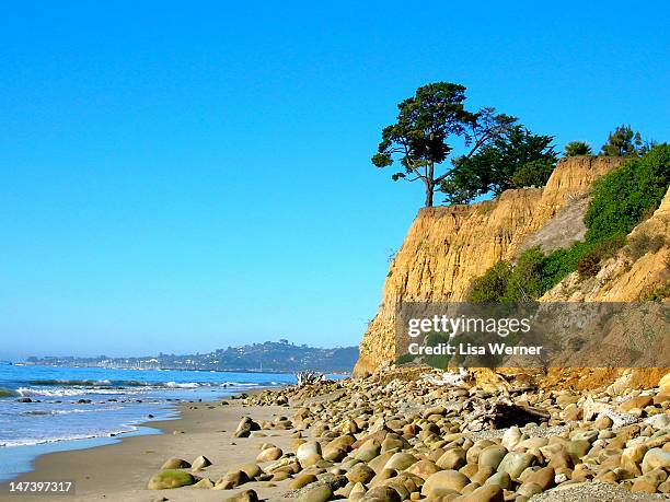 butterfly beach at montecito - montecito stock pictures, royalty-free photos & images