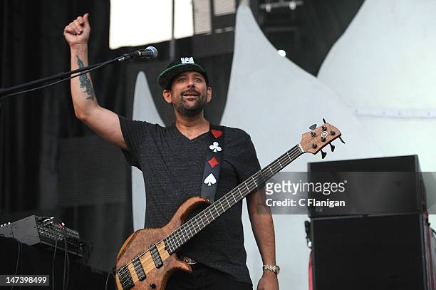 Marc Brownstein of Conspirator performs during the 2012 Electric Forest Festival at Double JJ Ranch on June 28, 2012 in Rothbury, Michigan.