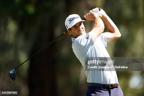 Ben Martin of the United States plays his shot from the 14th tee during the first round of the Valspar Championship at Innisbrook Resort and Golf...