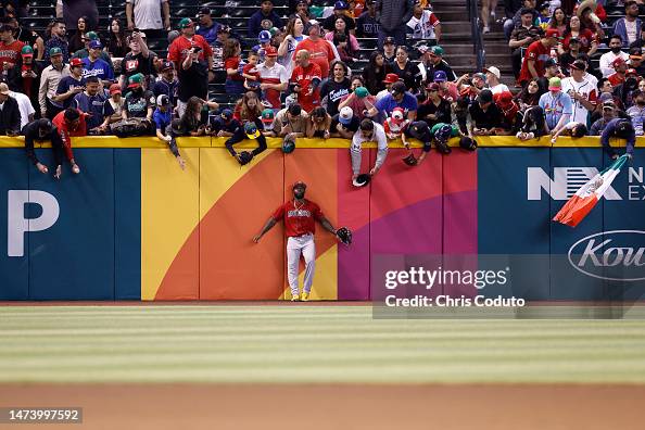 Mexico Randy Baseball Randy Arozarena of Team Mexico signs autographs during a pitching ...